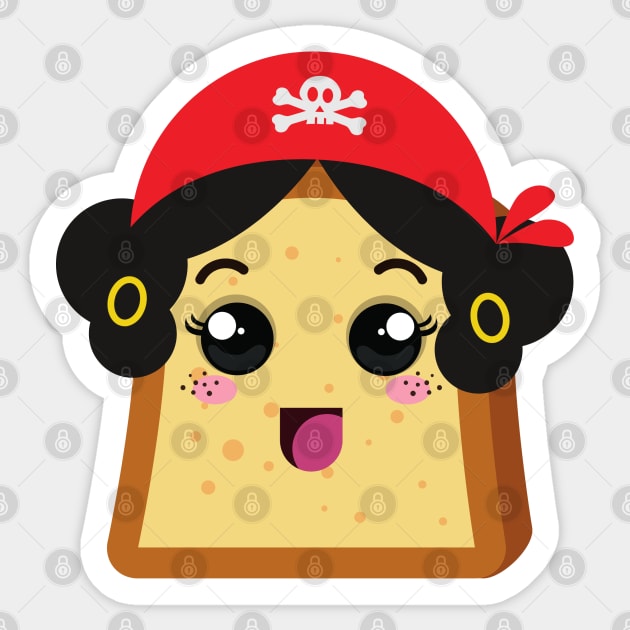 Pirate Bread Sticker by Unique Treats Designs